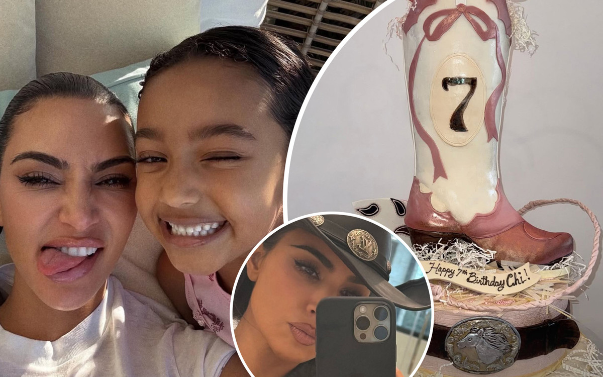 Kim Kardashian świętuje 7. urodziny Chicago West! Zamiast wazonów kwiaty w butach, a do siedzenia snopki siana!