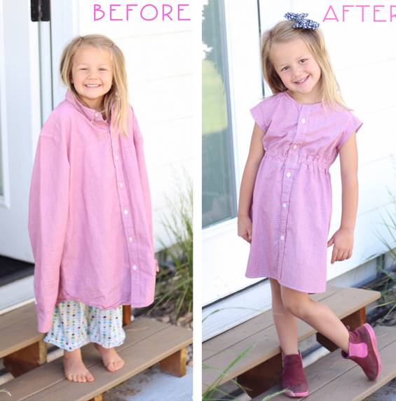 WOW co za efekt! Mama ubiera dziewczynkę w stare koszule męża