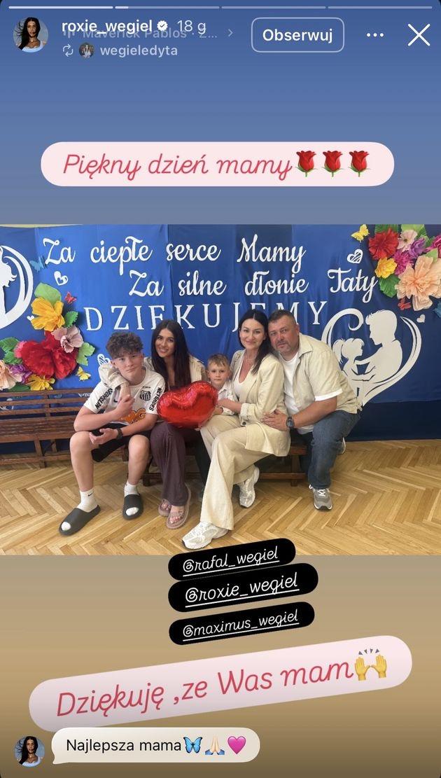 Roksana Węgiel rodziną, fot. Instagram