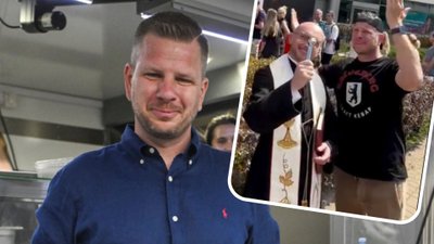 Filip Chajzer wynajął księdza i POŚWIĘCIŁ budkę z kebabem. Internauci podzieleni