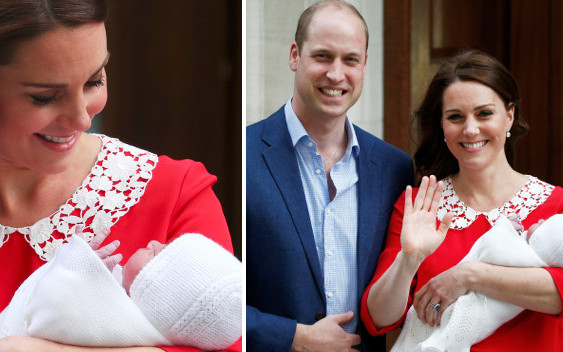 Księżna Kate i książę William przed szpitalem po narodzinach royal baby
