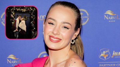 Wiktoria Gąsiewska w świątecznej sesji z nowym ukochanym Jasperem