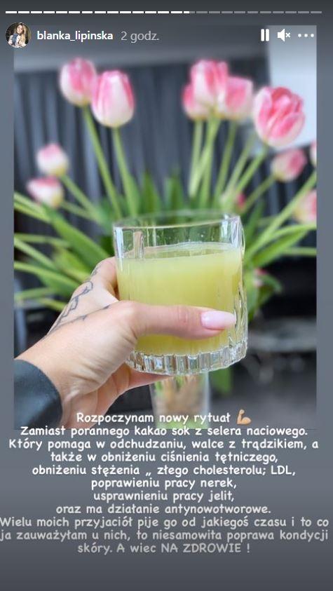 Blanka Lipińska ma nowy rytuał, fot. Instagram