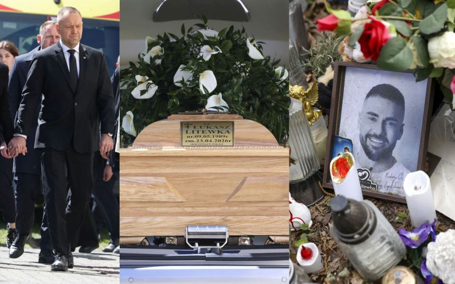 Pogrzeb Łukasza Litewki. Prezydent RP z żoną i delegacja polityków
