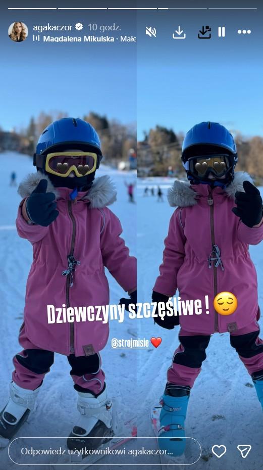Agnieszka Kaczorowska i Marcin Rogacewicz zabrali dzieci na ferie, fot. Instagram