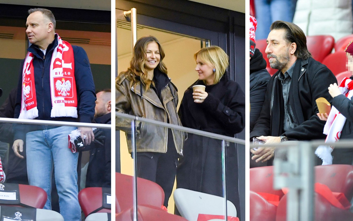 Mecz Polska – Albania. Anna Lewandowska, Andrzej Duda, Tomasz Iwan…
