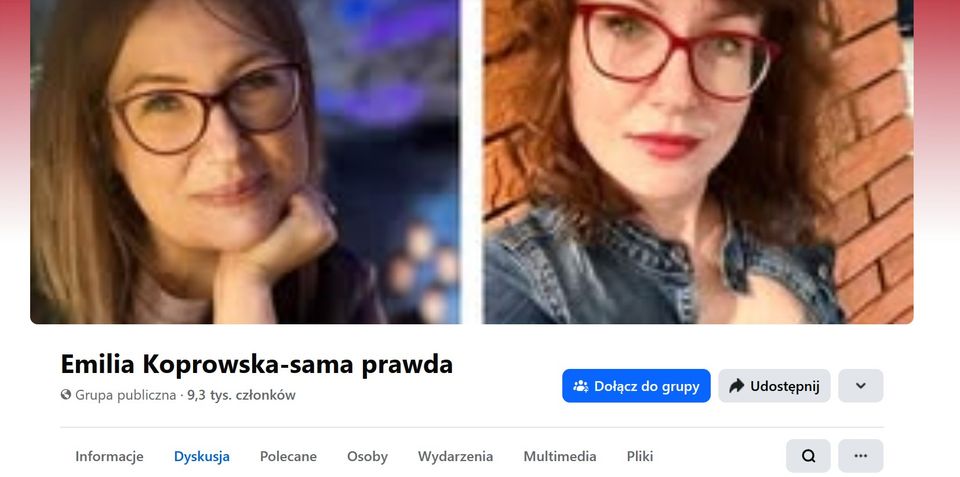 Grupa dotycząca zaginięcia Emilii Koprowskiej, fot. Facebook