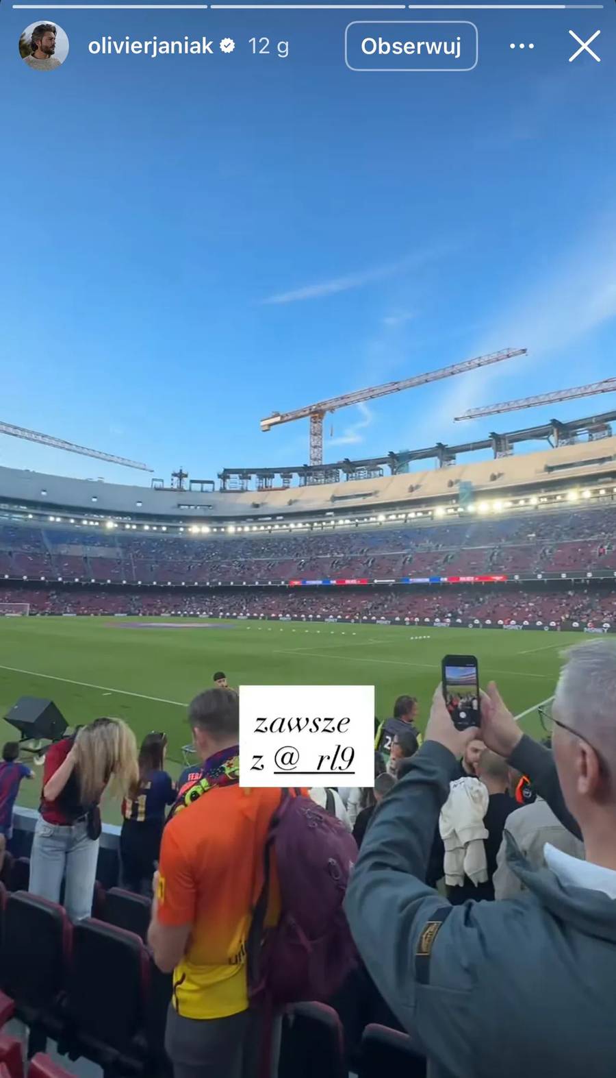 Gwiazdy na meczu w Barcelonie: Olivier Janiak, Marina Łuczenko i inni