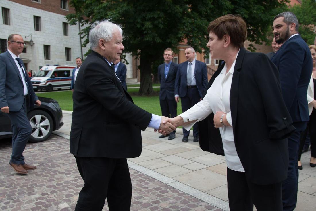Jarosław Kaczyński i Beata Szydło
