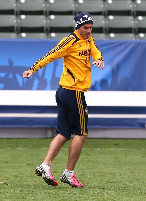 David Beckham na ostatnim treningu z Los Angeles Galaxy