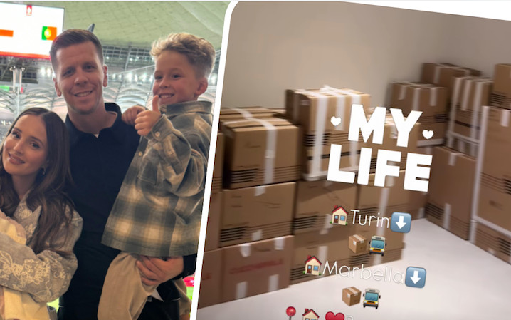 Marina Łuczenko w trakcie wyprowadzki do Barcelony. Dziesiątki kartonów w tle!