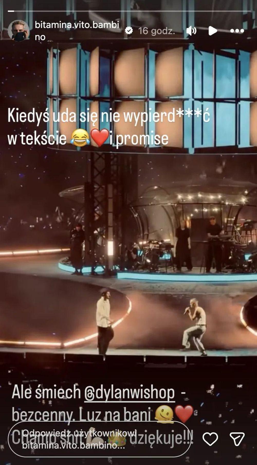Dawid Podsiadło i Vito Bambino koncert/ fot. Instagram