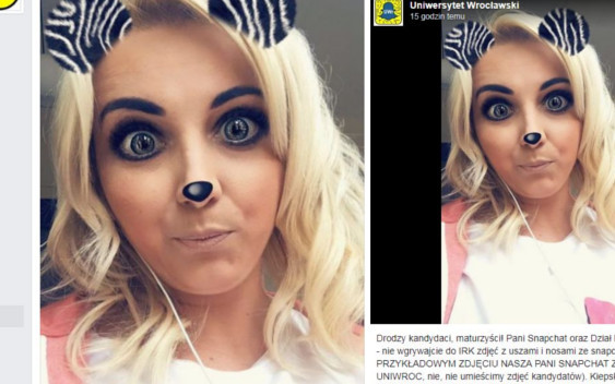 Kandydaci na  Uniwersytet Wrocławski wysyłają na uczelnię fotki… ze SNAPA