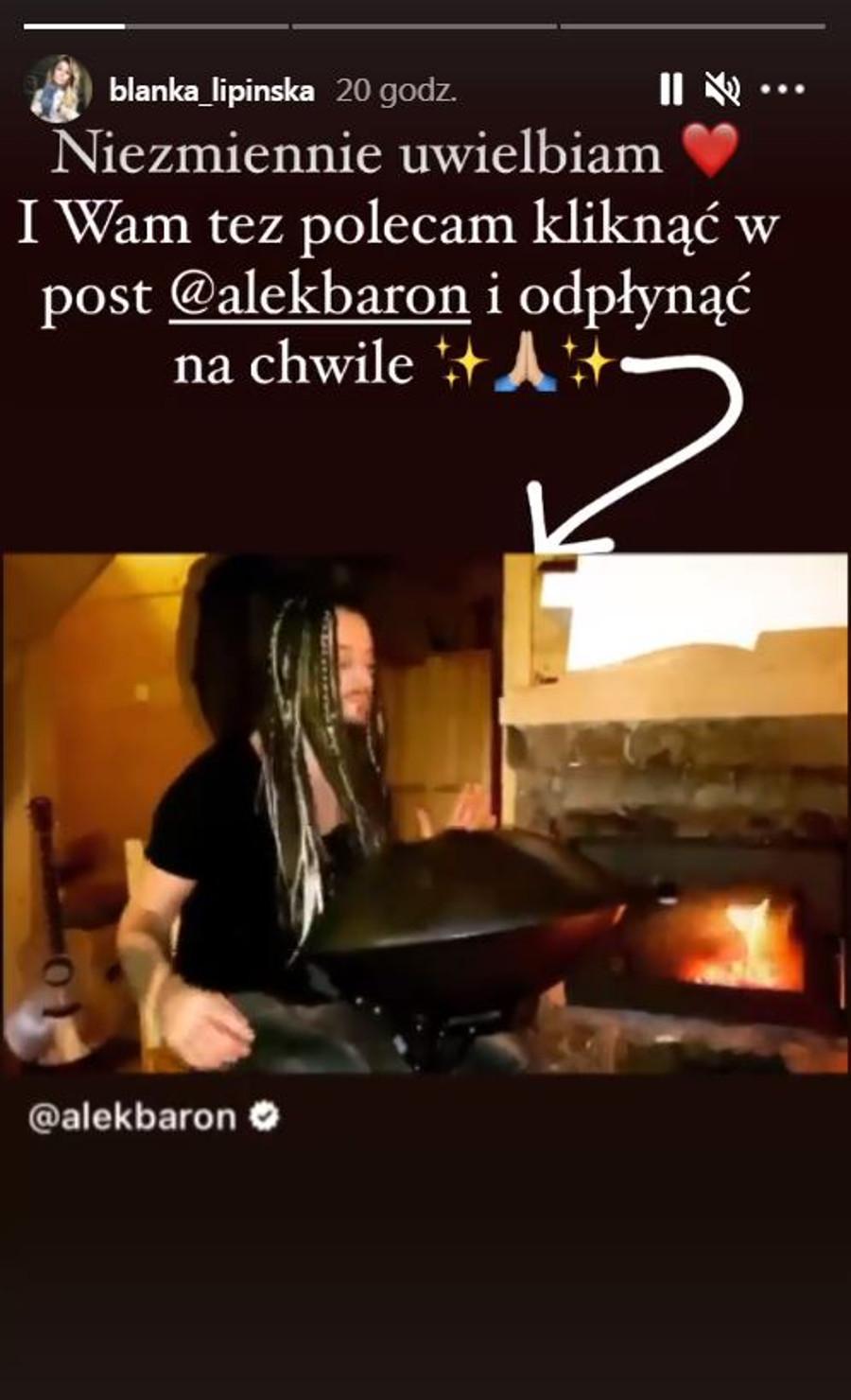 Blanka Lipińska relaksuje się do muzyki swojego ex. Blanka Lipińska komplementuje swojego ex na wakacjach.