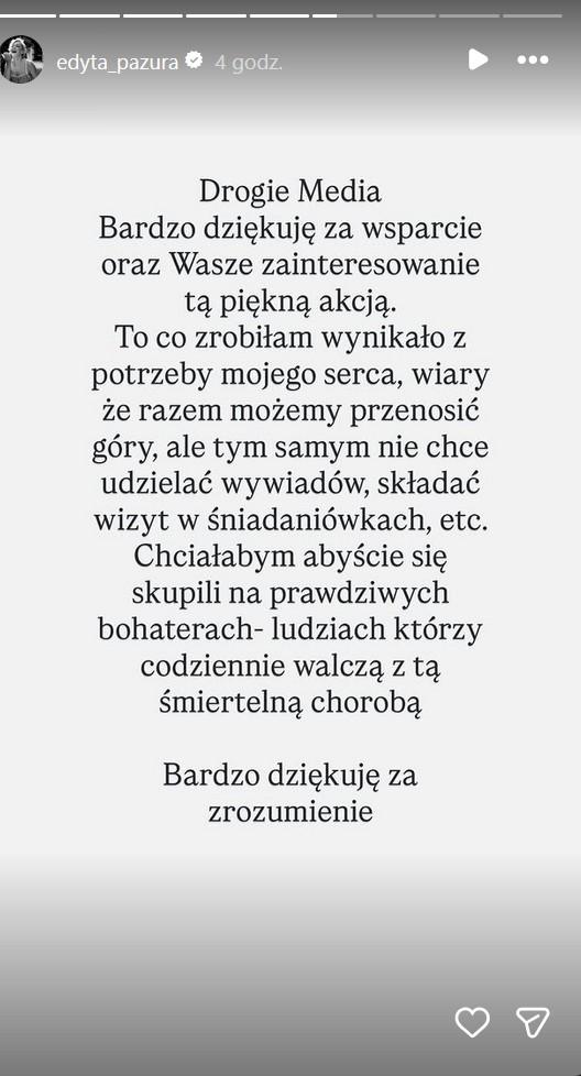 Edyta Pazura ogoliła głowę na streamie Łatwoganga, fot. Instagram