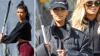 Karadshianki z mamą trenują z kijami baseballowymi (ZDJĘCIA)