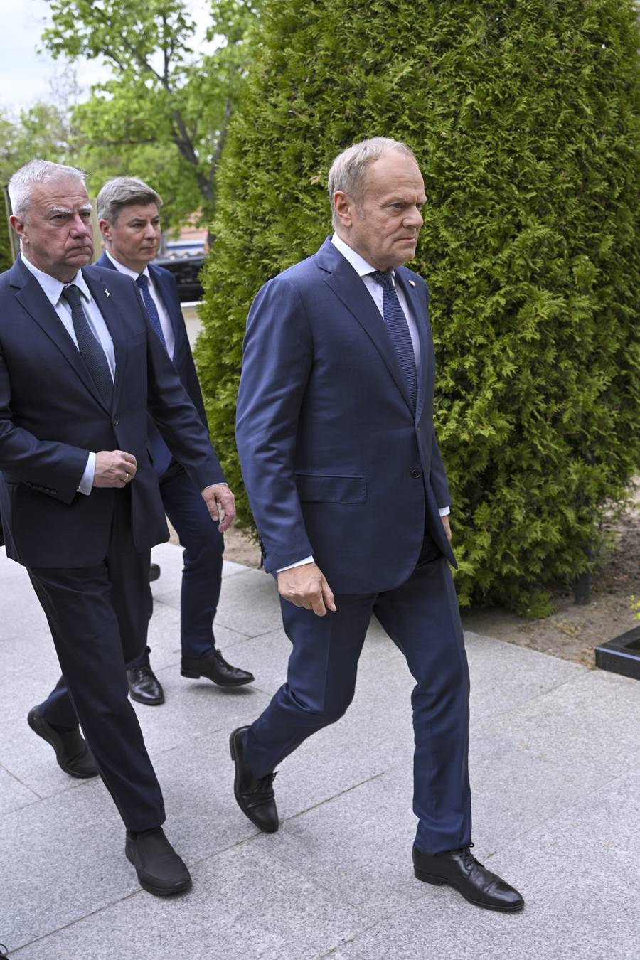 Donald Tusk na pogrzebie Andrzeja Olechowskiego