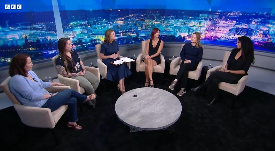 Ofiary Epsteina w telewizji, fot. BBC