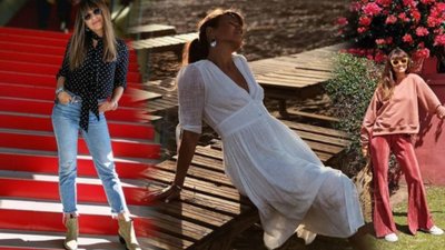 Romantyczne sukienki, wygodne botki, spodnie – dzwony: co Anna Lewandowska nosi na wiosnę?