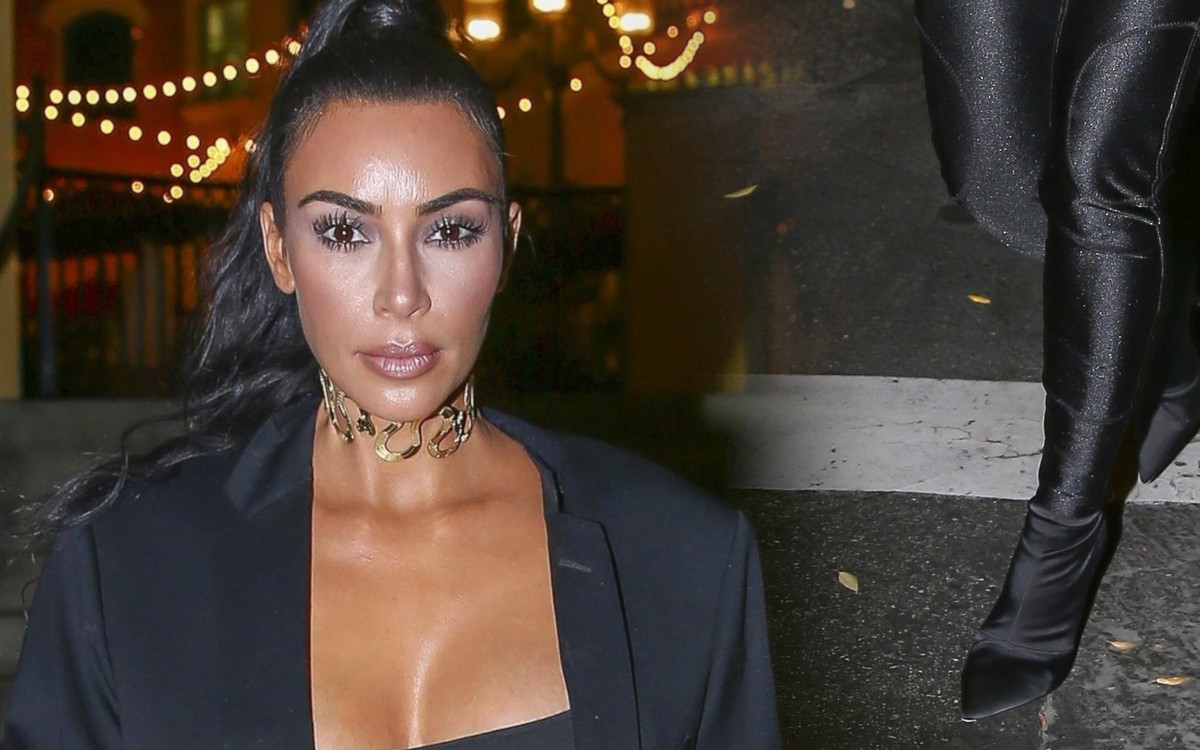 Kim Kardashian wcisnęła się w tak CIASNE spodnie, że wygląda, jakby nie mogła oddychać