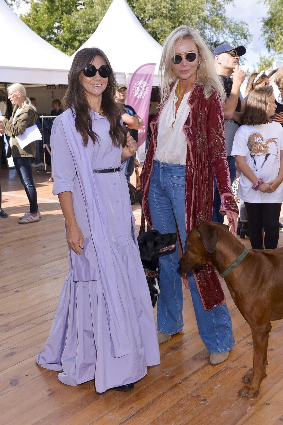 Kinga Rusin z Agnieszką Woźniak-Starak i jej psem