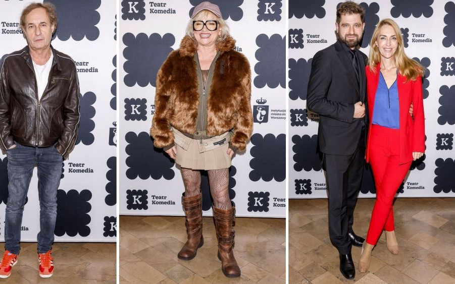Gwiazdy na premierze spektaklu “Prezent”. Katarzyna Figura w kusej mini, Magdalena Waligórska z mężem