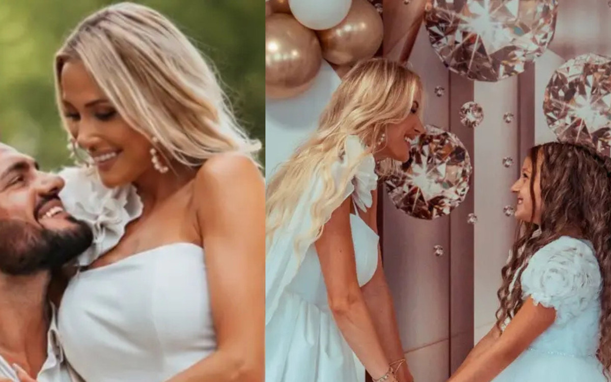 Eliza Trybała na I Komunii św. swojej córki brylowała w bieli. Suknia jak u panny młodej