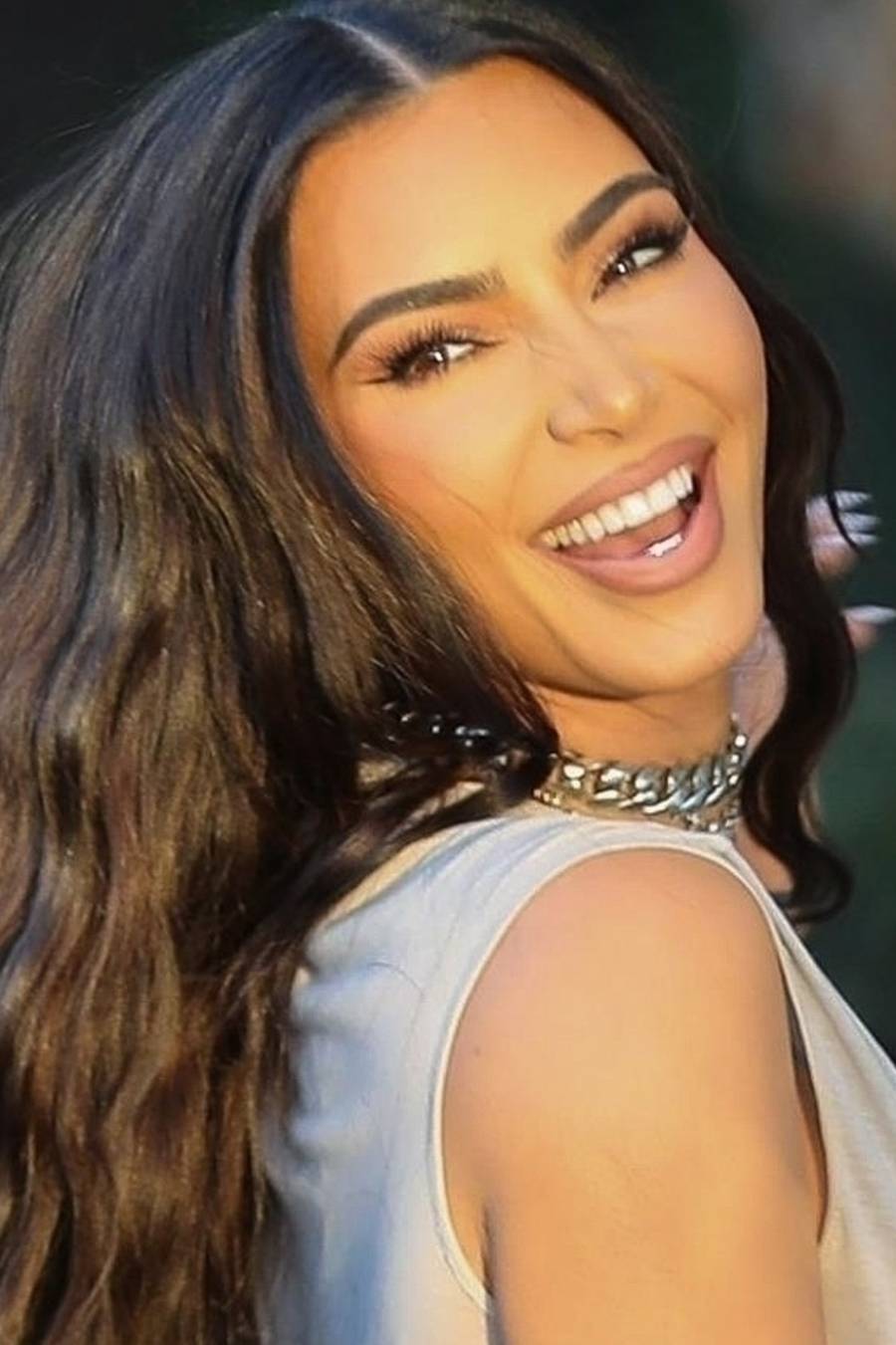 Uśmiechnięta Kim Kardashian nie przejmuje się rozwodem.