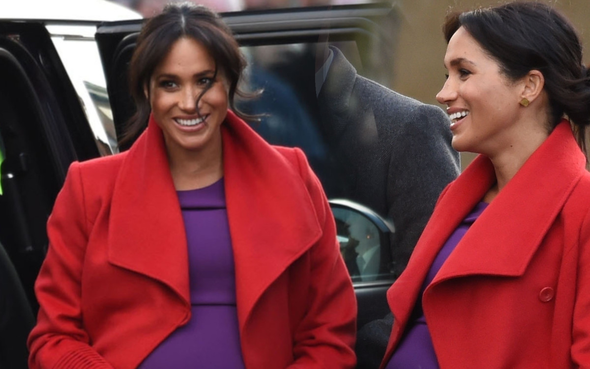 Meghan Markle w czerwonych szpilkach z OGROMNYM brzuszkiem (ZDJĘCIA)