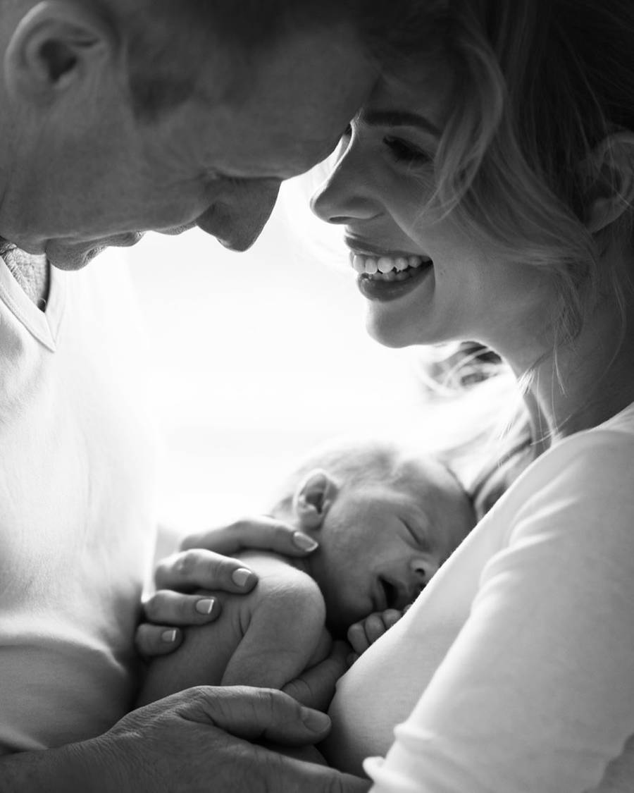 Izabela Janachowska, Krzysztof Jabłoński z synem, fot. Instagram