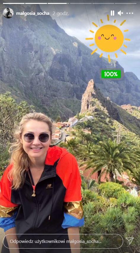 Małgorzata Socha na Teneryfie, fot. Instagram