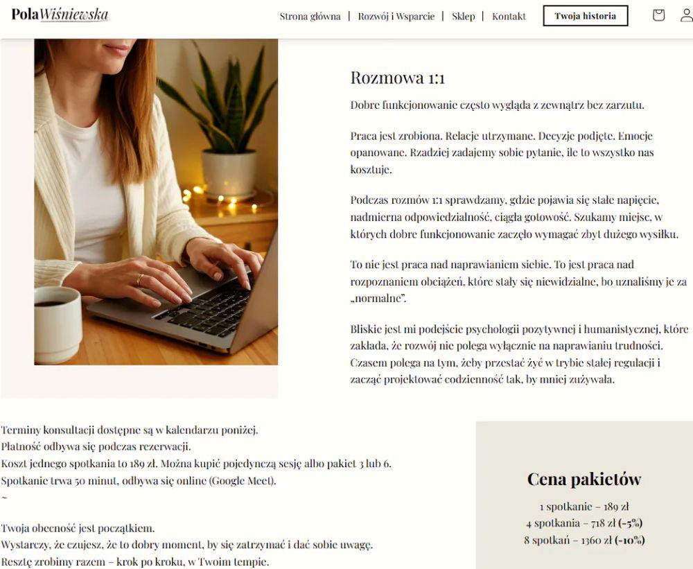 screen ze strony polawisniewska.pl/