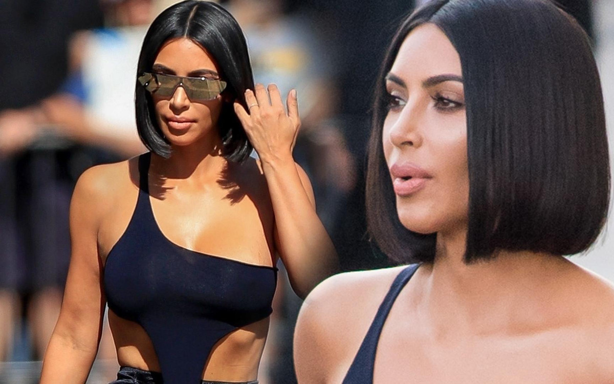 Cameltoe i sterczące żebra Kim Kardashian