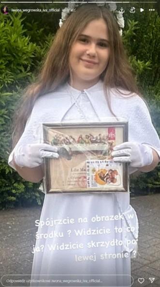 Iwona Wegrowska prawi o komunii córki, fot. Instagram
