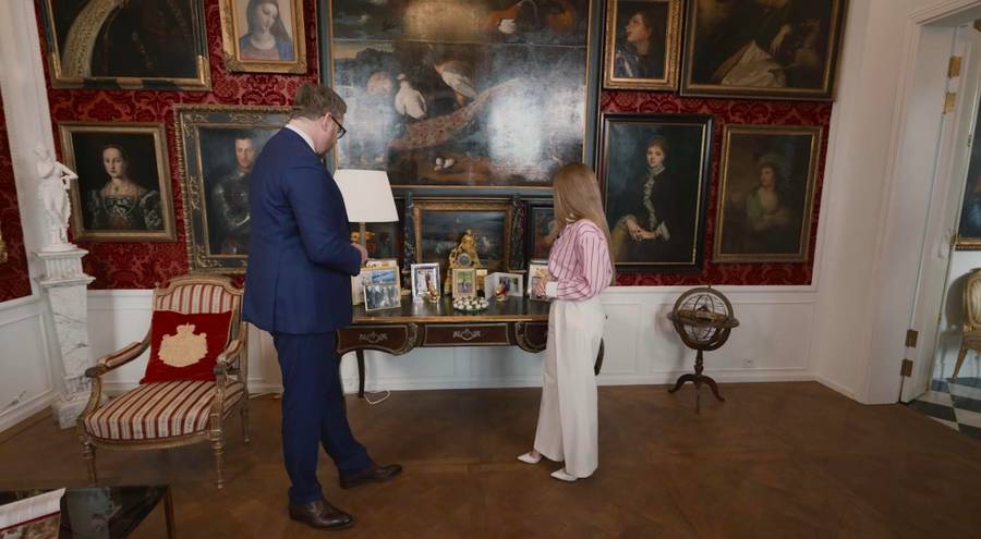 Książę Lubomirski wystroił pałac na Wielkanoc, fot. TVN