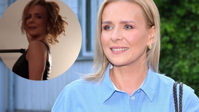 Szczupła jak nitka Aneta Zając w czarnej mini. Nie można oderwać oczu