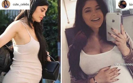 Kylie nie chce pokazać brzucha, więc fani zrobili go SAMI