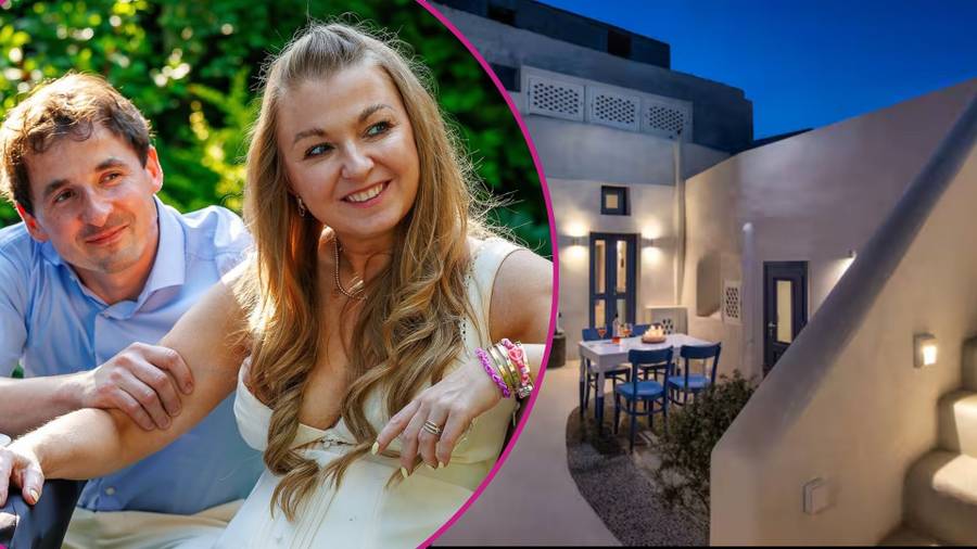 Willa Mamy Ginekolog na Santorini wzbudziła sensację. Zobacz, jak wygląda w środku