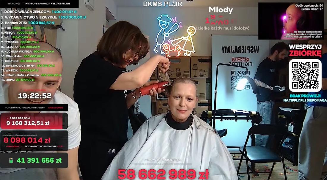 Katarzyna Nosowska zgoliła głosę na szczytny cel, fot. YouTube.com