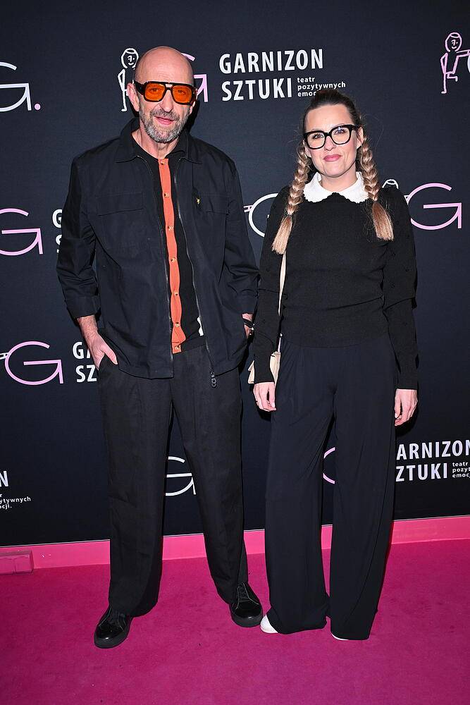 Janusz Chabior z żoną Agatą na premierze "Facet z papieru", fot. KAPiF