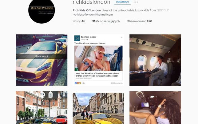 Najbogatsze dzieciaki Londynu chwalą się życiem na wypasie