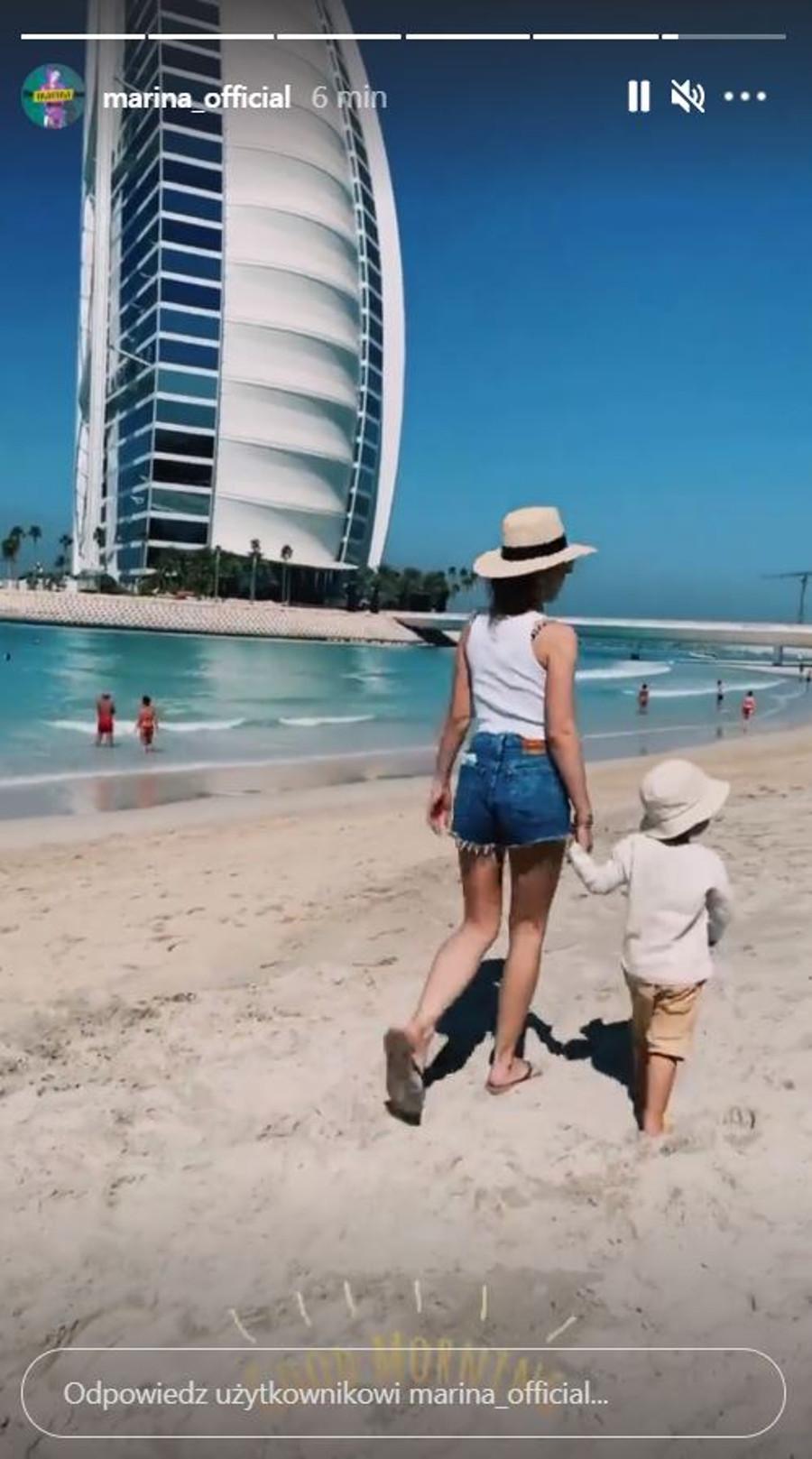 Marina relaksuje się z rodziną w Dubaju - pokazała syna! Marina z Liamem w Dubaju.