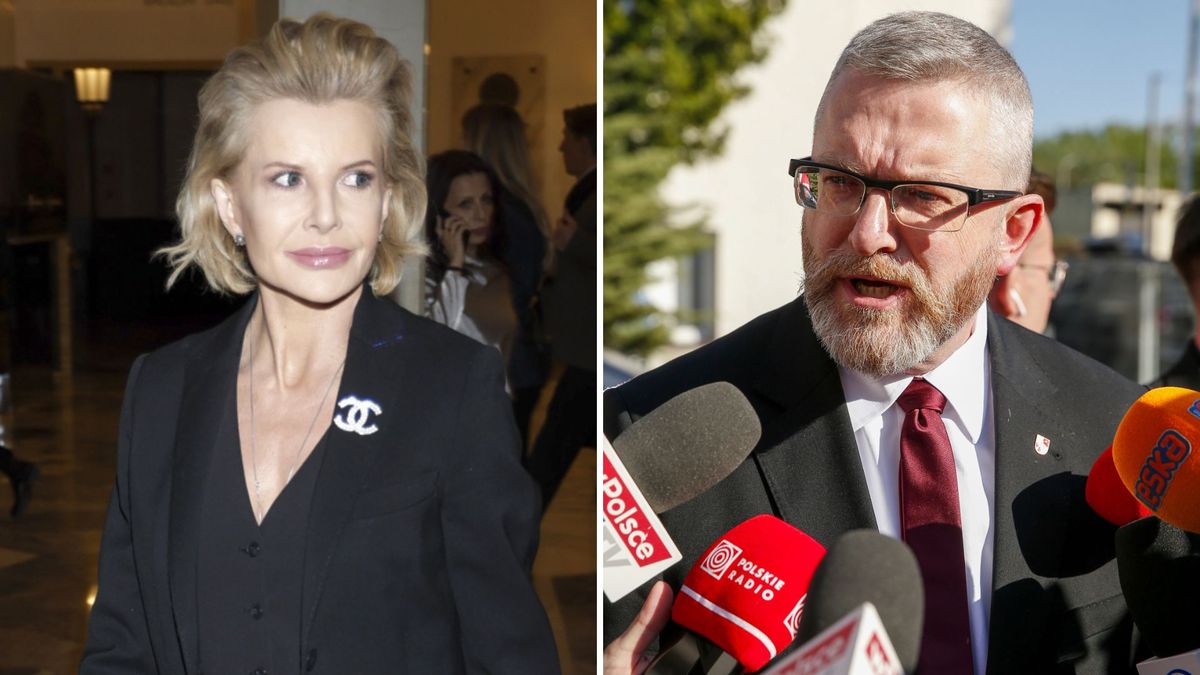 Joanna Racewicz, Grzegorz Braun, fot. AKPA.