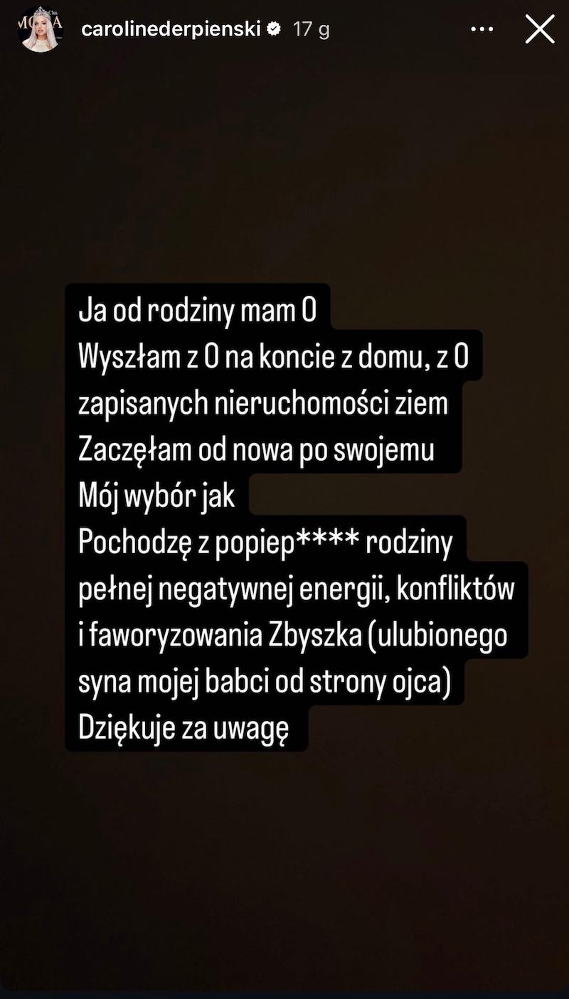 Rodzinna afera Caroline Derpienski