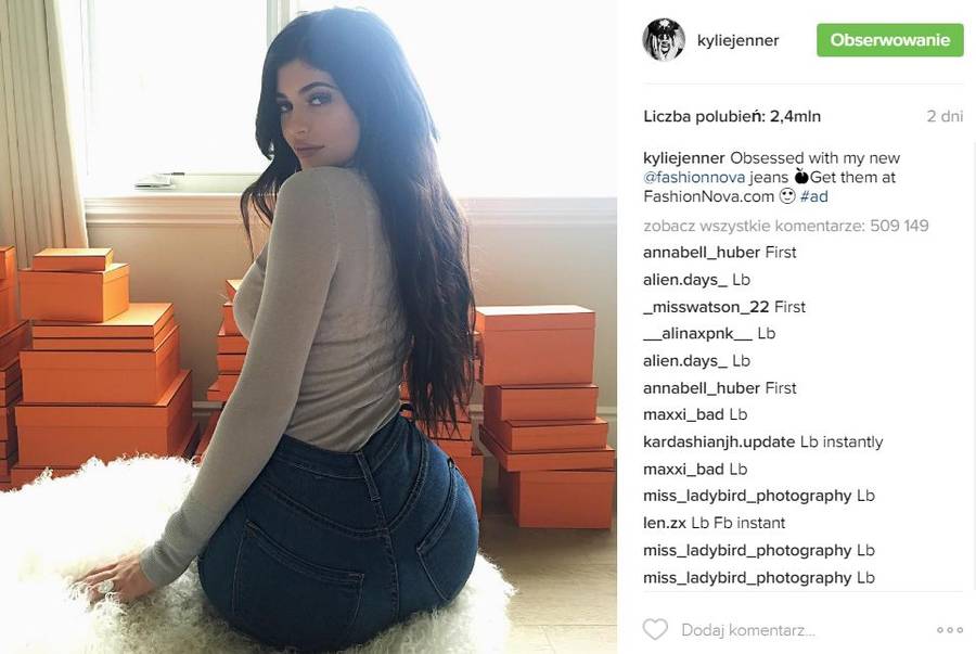 Jak Kylie Jenner powiększyła swoją pupę?