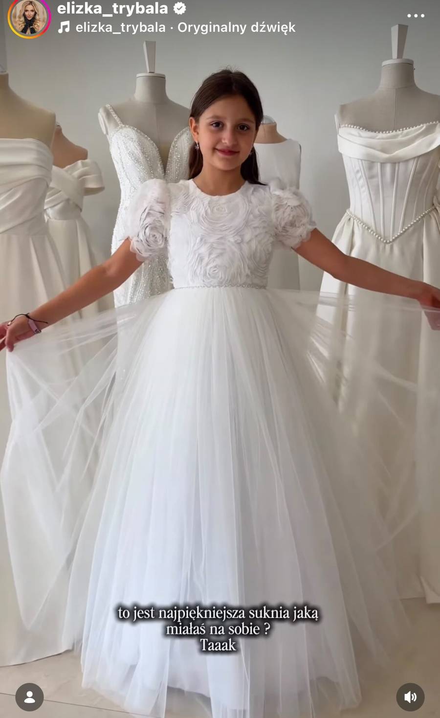 Eliza Trybała kulisy komunii córki/Instagram/elizka_trybala
