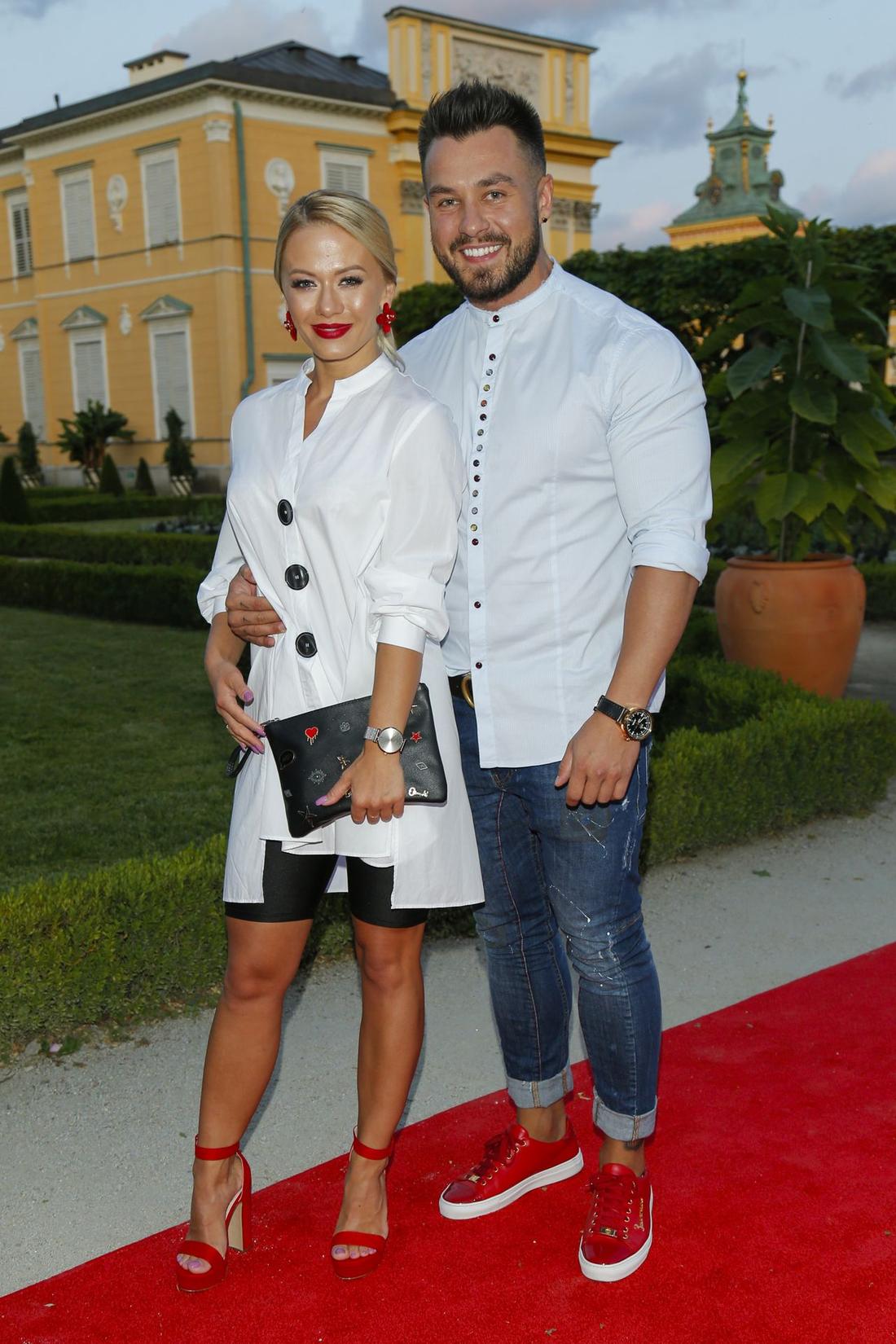 Kasia Dziurska i Emilian Gankowski na ściance