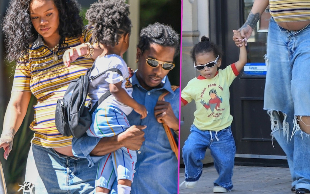 Rihanna na zakupach szkolnych z A$AP Rockym i synami. Trzecie dziecko w drodze! (PAPARAZZI)