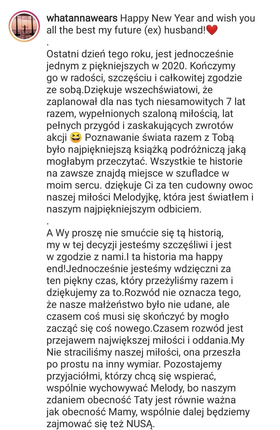 Anna Skura mówi o rozwodzie