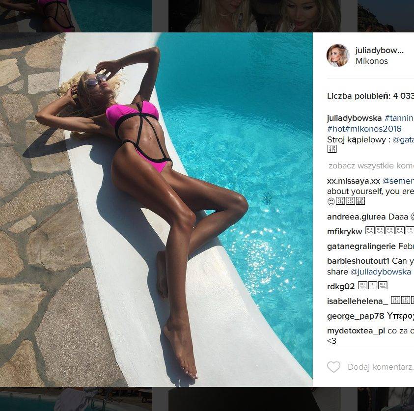 Co lubi Julia Dybowska? Instagram celebrytki to prawdziwe targowisko próżności